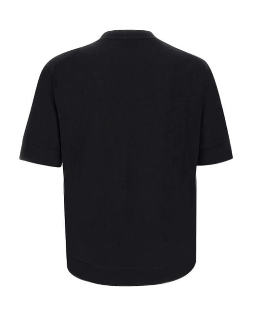 FILIPPO DE LAURENTIIS Black Short-Sleeve T-Shirt for men
