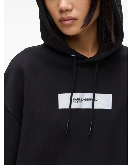 Karl Lagerfeld Black Minikleid Mit Oversized-Logo