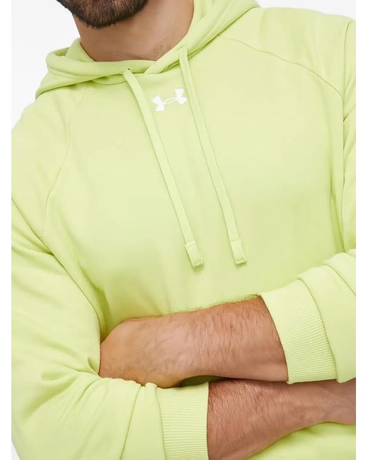 Under Armour Green Logo-Print Hoodie for men