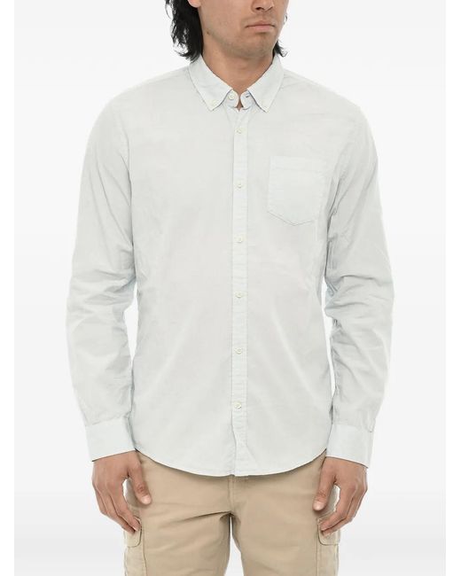 Woolrich White Chemise À Boutonnière for men