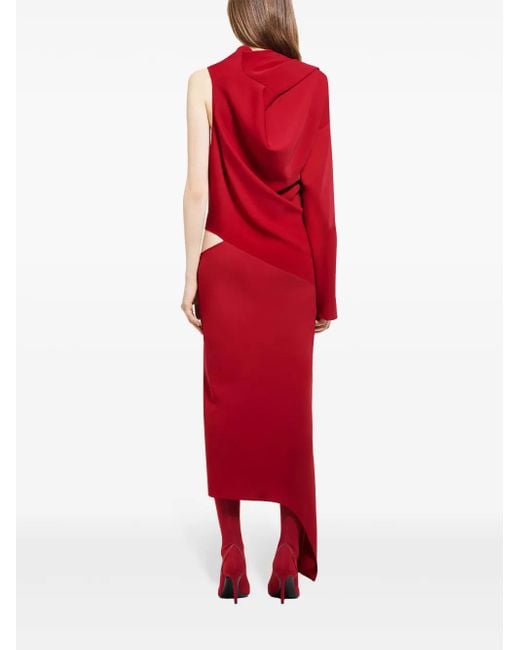 Courreges カットアウト ドレープドレス Red