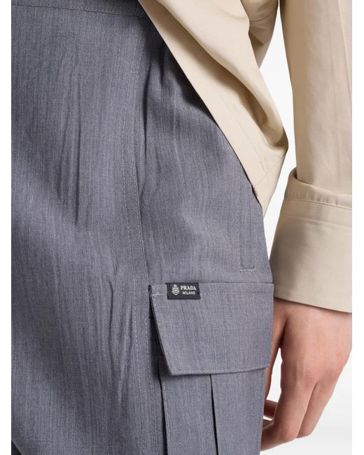 Prada Gray Light Mohair Shorts