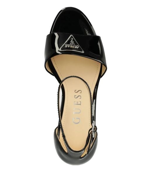Guess Black 120Mm Leather Sandals