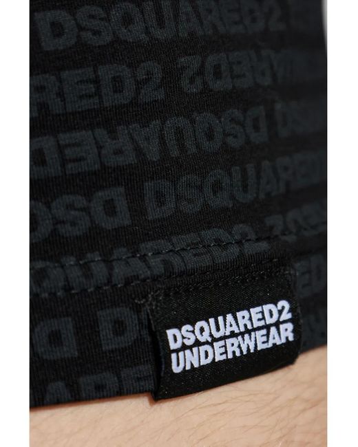 DSquared² Black Logo-Print T-Shirt Set for men