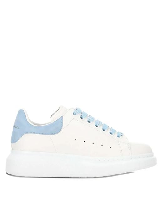 McQueen White Leather Sneaker With Logo