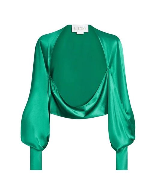 Genny Green Balloon Sleeve Jacket