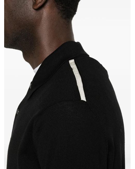 Givenchy Black Buttoned Polo Shirt for men