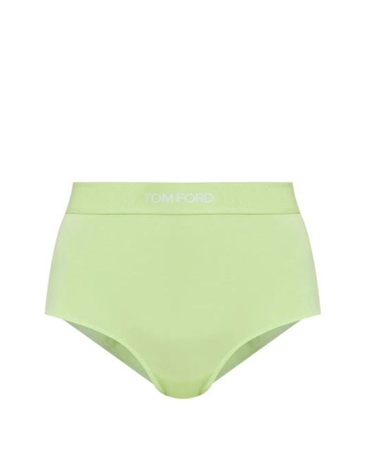 Tom Ford Green Culotte À Taille Haute