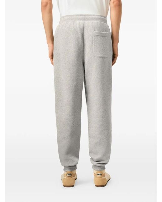 AMI Gray Ami De Coeur Track Pants for men