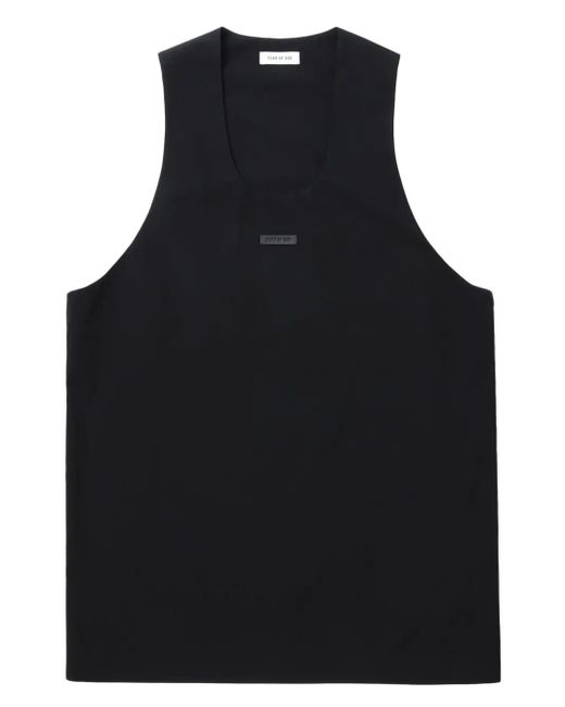 Fear Of God Black Logo-Appliqué Tank Top for men