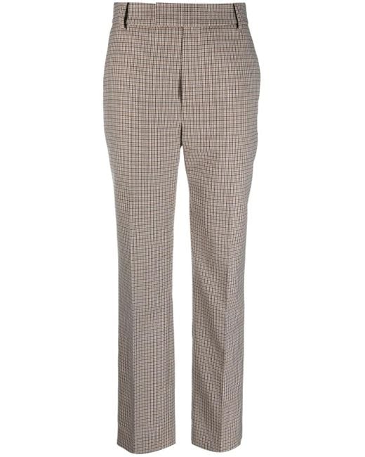 frenken Gray Tailored Check-Print Trousers