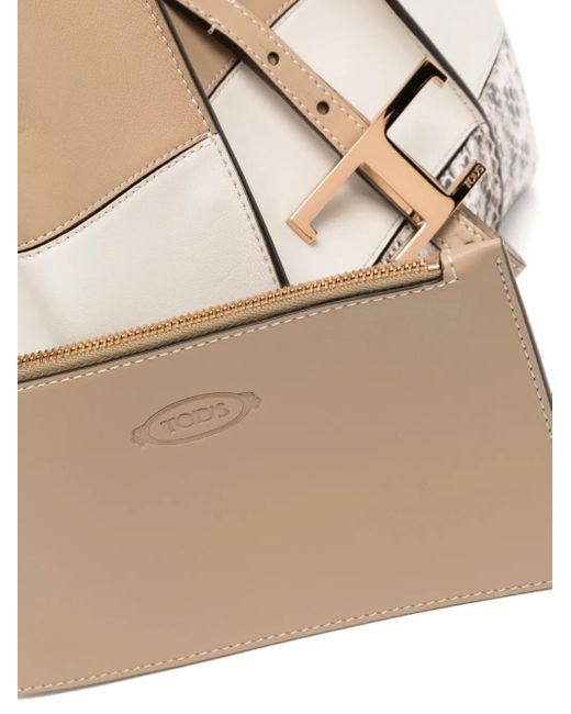 Tod's Natural Mini T Timeless Tote Bag
