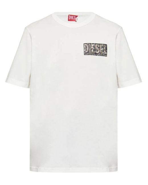 Camiseta T-Adjust-R19 DIESEL de hombre de color White