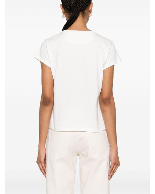Camiseta bordada Ermanno Scervino de color White