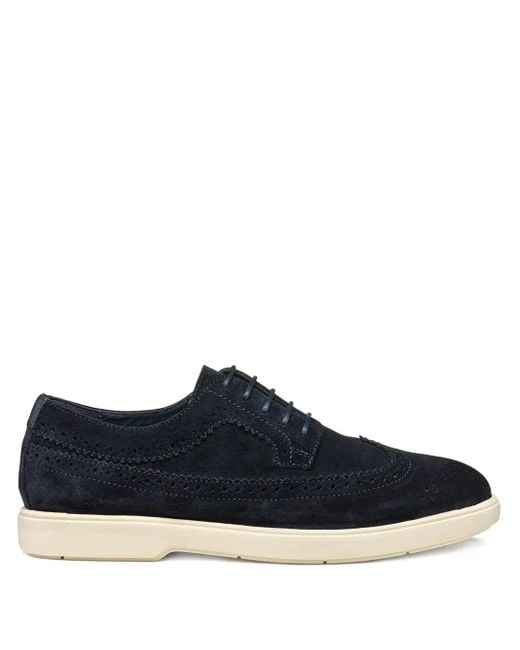 メンズ Geox レザー ダービーシューズ Blue
