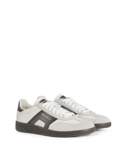Santoni White Dbs Oly Sneakers