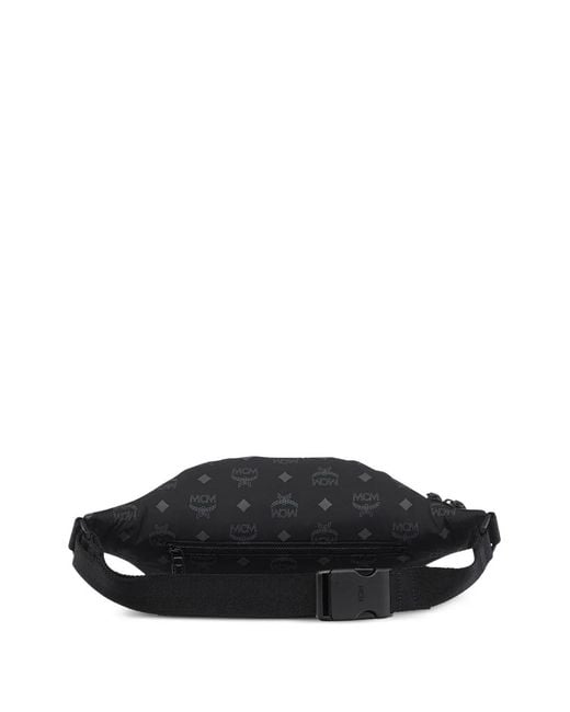 MCM Black Fursten Gürteltasche Mit Monogrammmuster