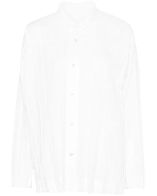 メンズ Homme Plissé Issey Miyake Edge シャツ White