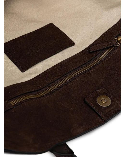 Marc O' Polo Brown Großer Tote Bag Mit Schnallenriemen