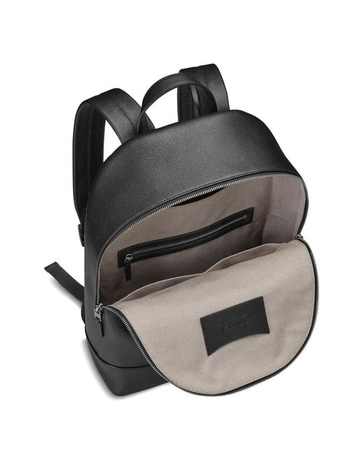 Shinola Black Canfield Leather Backpack