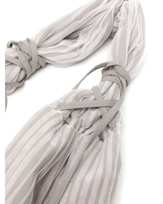 Kiko Kostadinov Tulle Pleated Messenger Bag in White | Lyst UK 