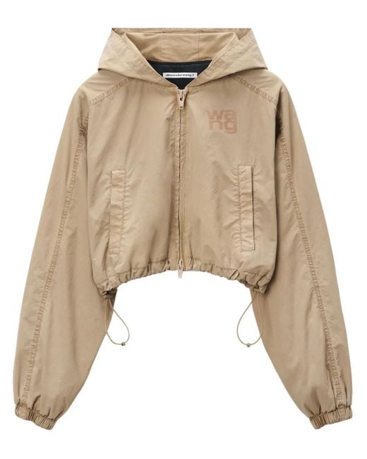 Alexander Wang Natural Zip-Up Hooded Jacket
