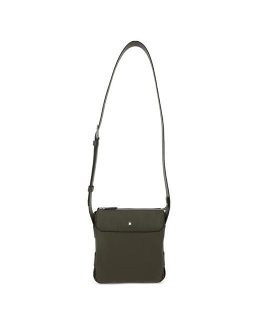 Montblanc White Leather Messenger Bag for men