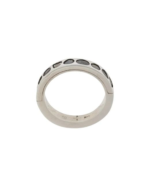 Parts Of 4 Metallic Sistema Diamond Band Ring