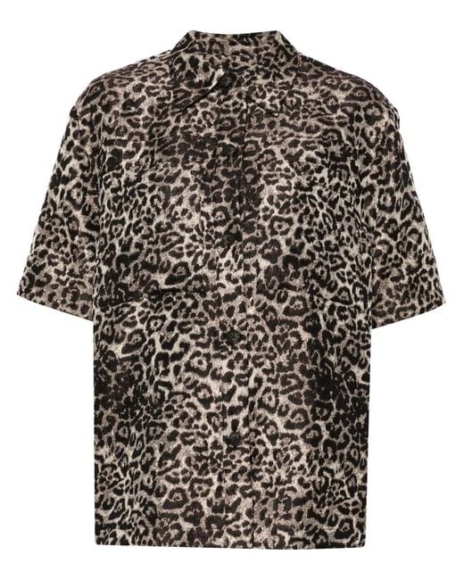 AllSaints Black Jemi Leppo Jacquard Shirt
