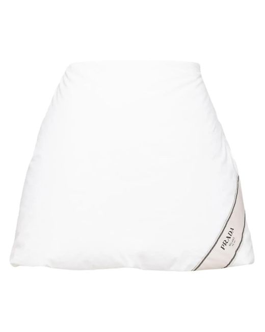 Prada White Minirock Aus Baumwolle