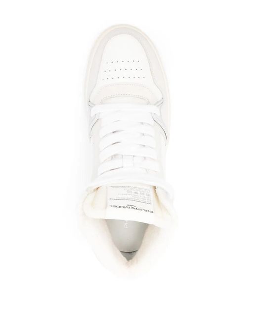 Philippe Model White La Grande Lace-Up Sneakers