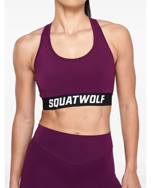 SQUATWOLF Purple Sport-Bh Mit Logo
