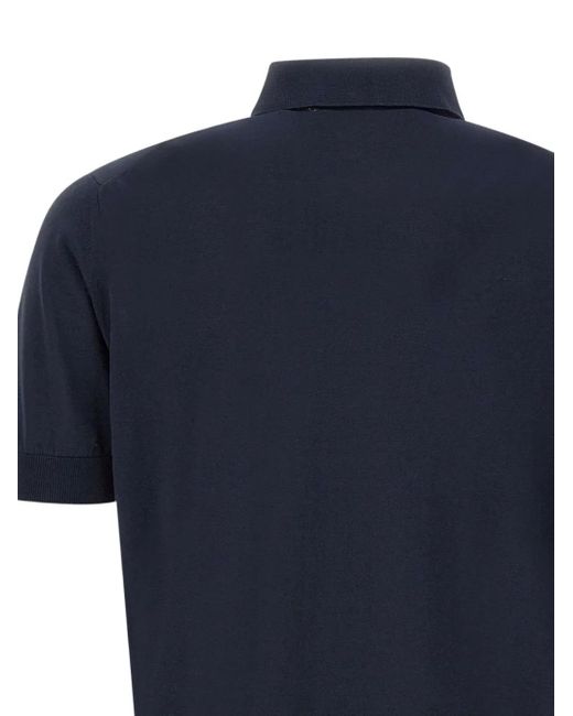 FILIPPO DE LAURENTIIS Blue Cotton Polo Shirt for men