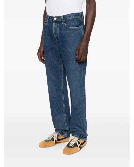 Agolde Blue Cotton Straight-Leg Jeans for men