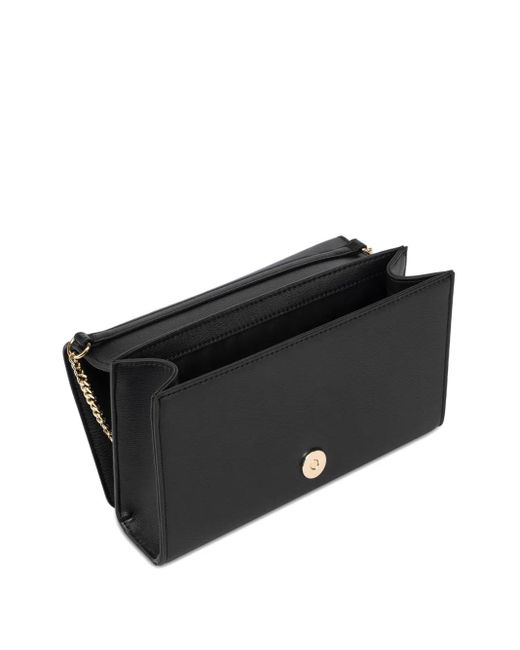 Love Moschino Black Heart-Plaque Chain Shoulder Bag
