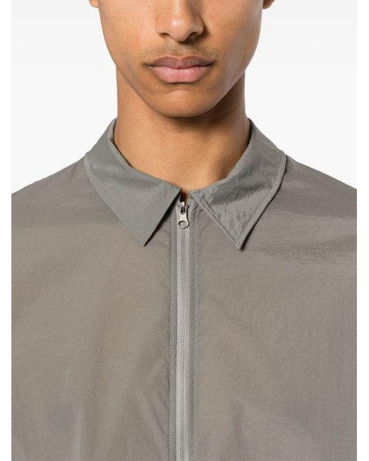 Amomento Leichtes Sheer-Hemd mit Reißverschluss in Gray für Herren