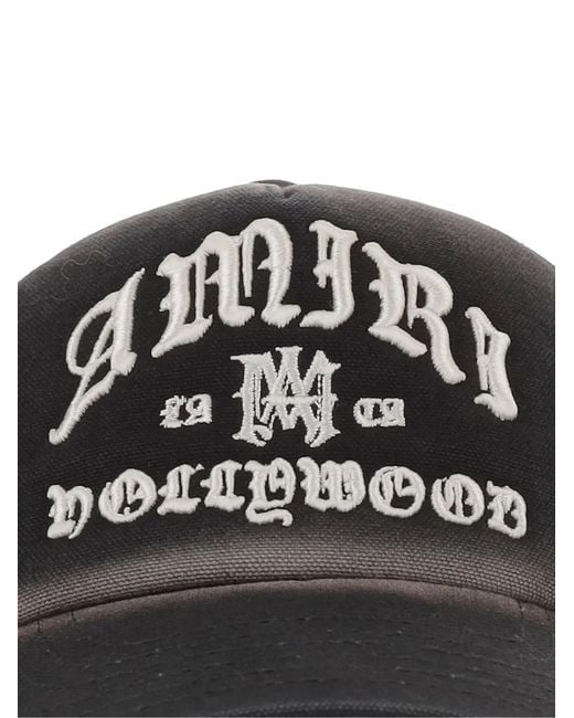 Amiri Black Hollywood" Trucker Hat for men