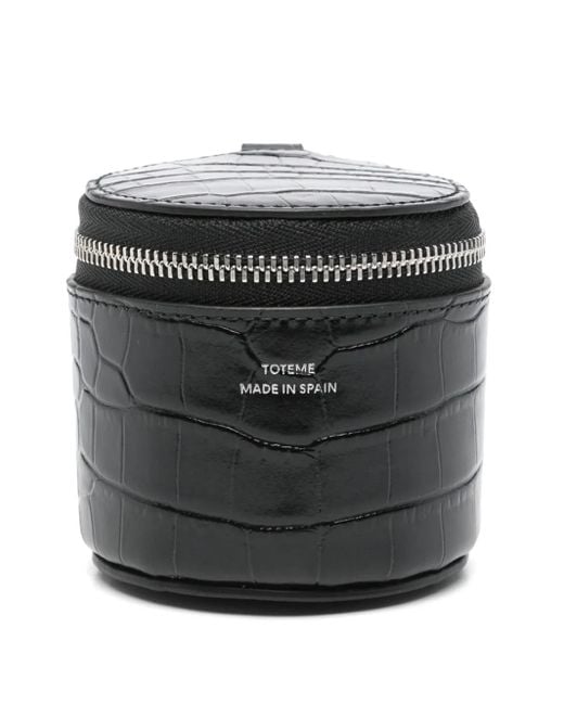 Totême Black Crocodile-Embossed Jewelry Box