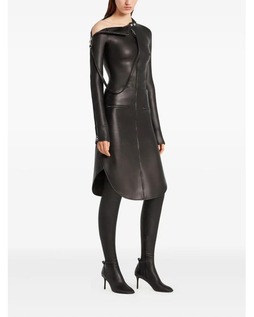 Courreges Black Zip-Up Biker Jacket
