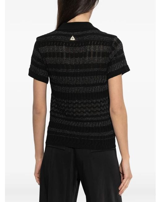 Akep Black V-Neck Knitted Top