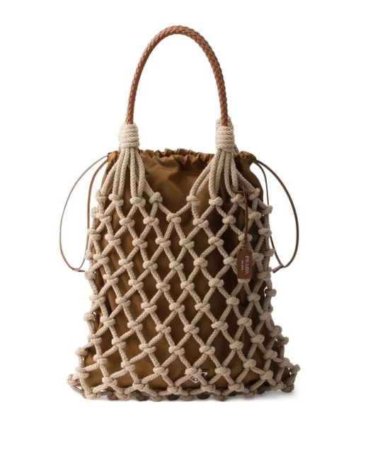 メンズ Prada マクラメ ハンドバッグ Natural