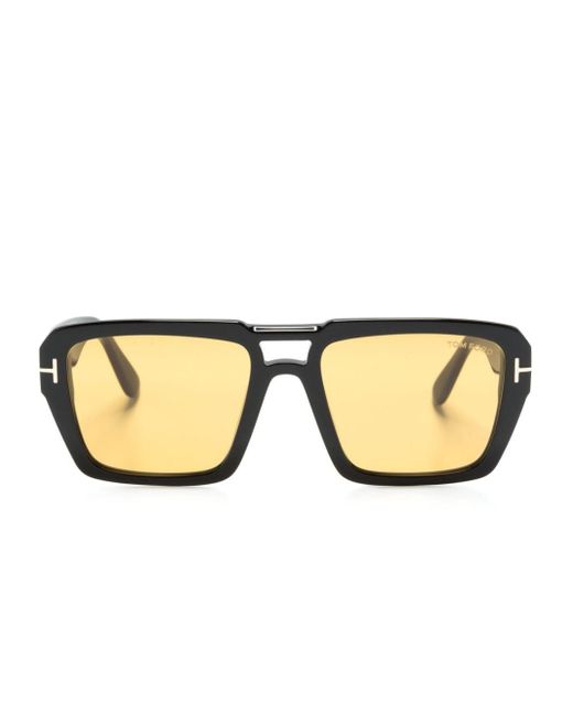 Tom Ford Natural Pilot-frame Sunglasses for men