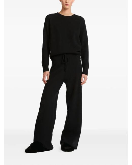 Yves Salomon Black Wool Crew-neck Sweater