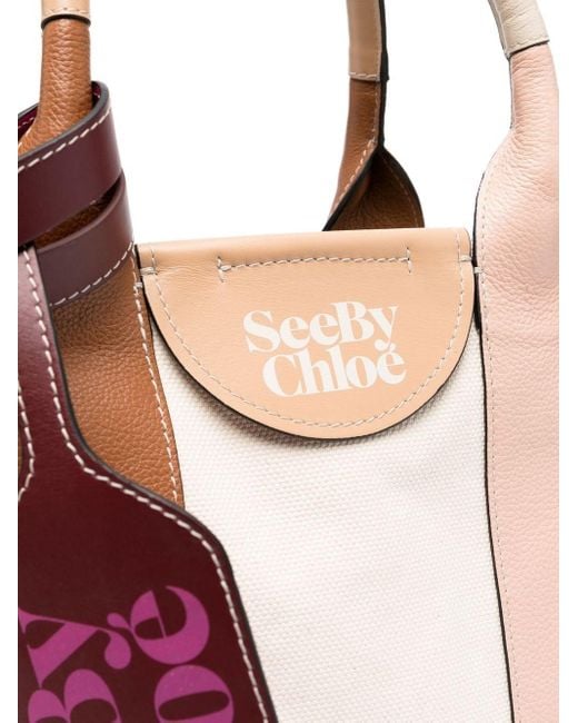 Petit sac cabas Laetizia en jean See By Chloé en coloris Pink