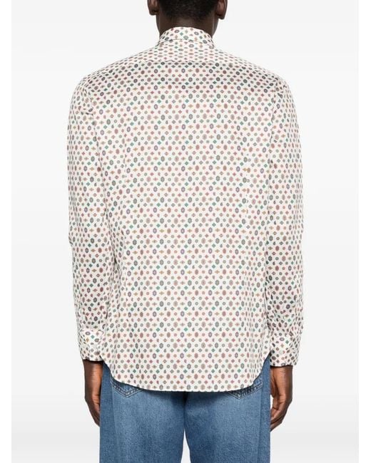 Etro White Printed Shirt for men