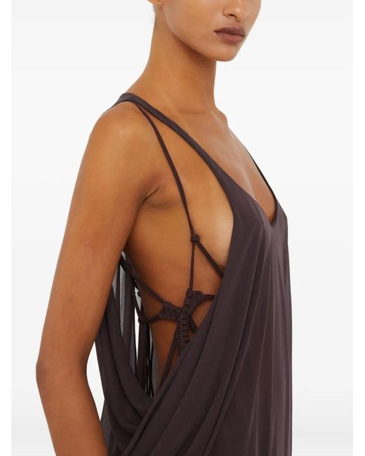 Christopher Esber Purple Solea Suspension Macrame Tank Maxi Dress
