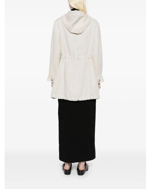 N.Peal Cashmere Salina リネンジャケット White