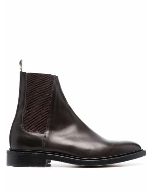 Thom Browne Brown Leather Chelsea Boots for men