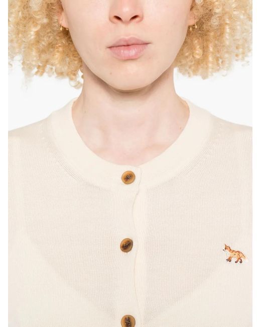 Maison Kitsuné エンブロイダリーカーディガン Natural