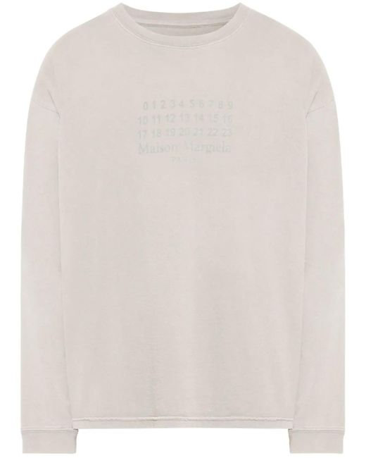 Maison Margiela Natural Logo-Print T-Shirt for men